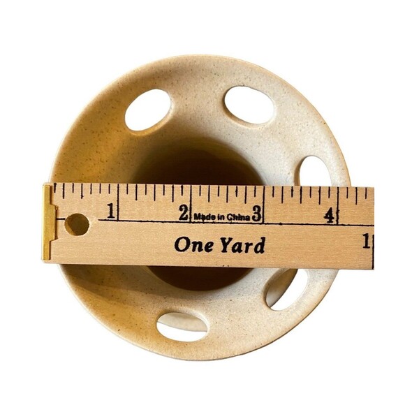 Handmade Pottery Fish Toothbrush Holder Signed 5 Hole Coastal Beach Ocean Decor - Picture 6 of 8